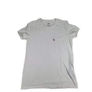 Levi's White Pocket Crew Neck Tshirt Size S